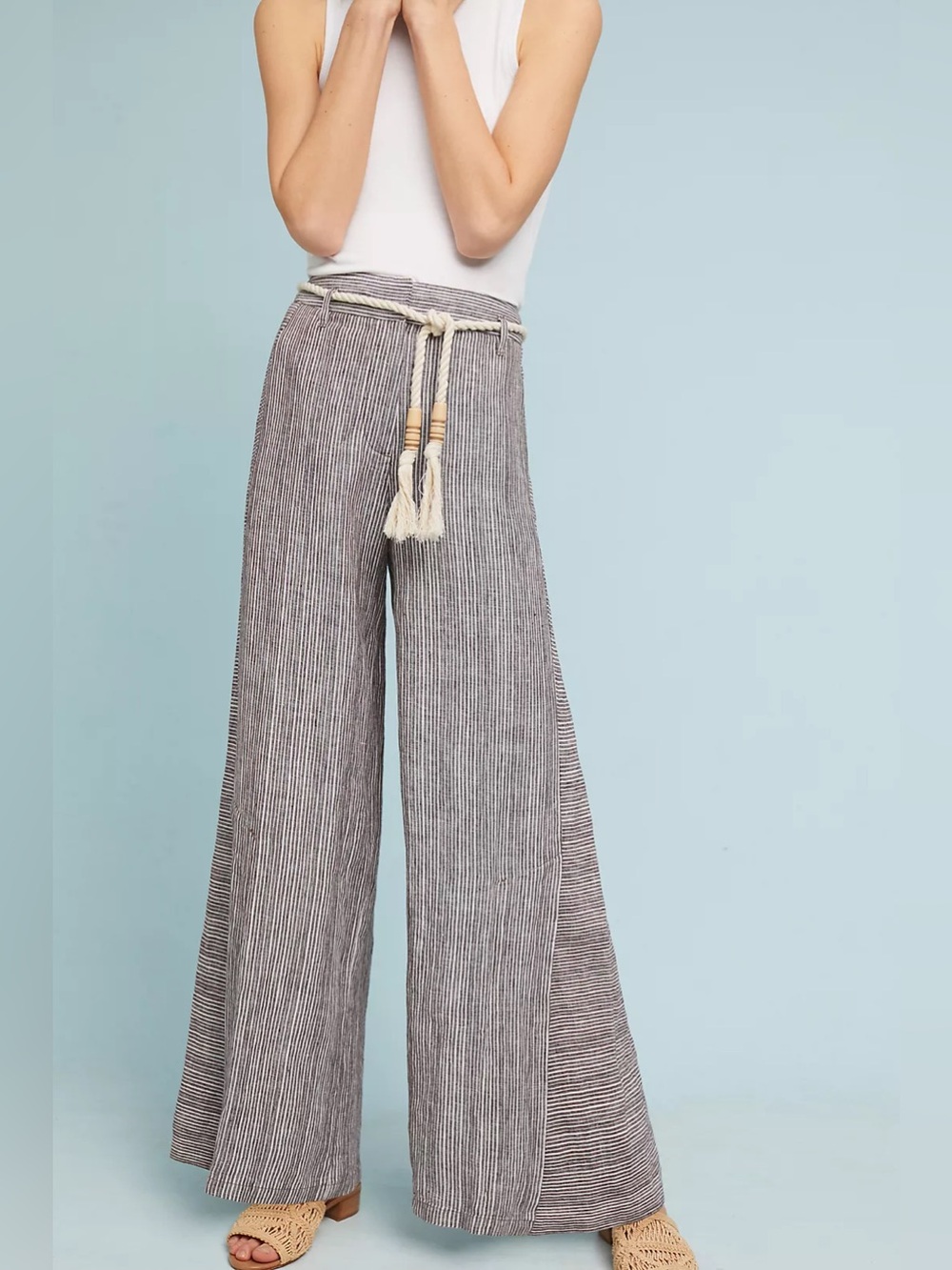 Anthropologie ett:twa Striped Linen Pant - Picture 3 of 12